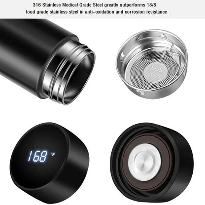"Thermos Intelligente con Display-500 ml (Acciaio Inox 304)