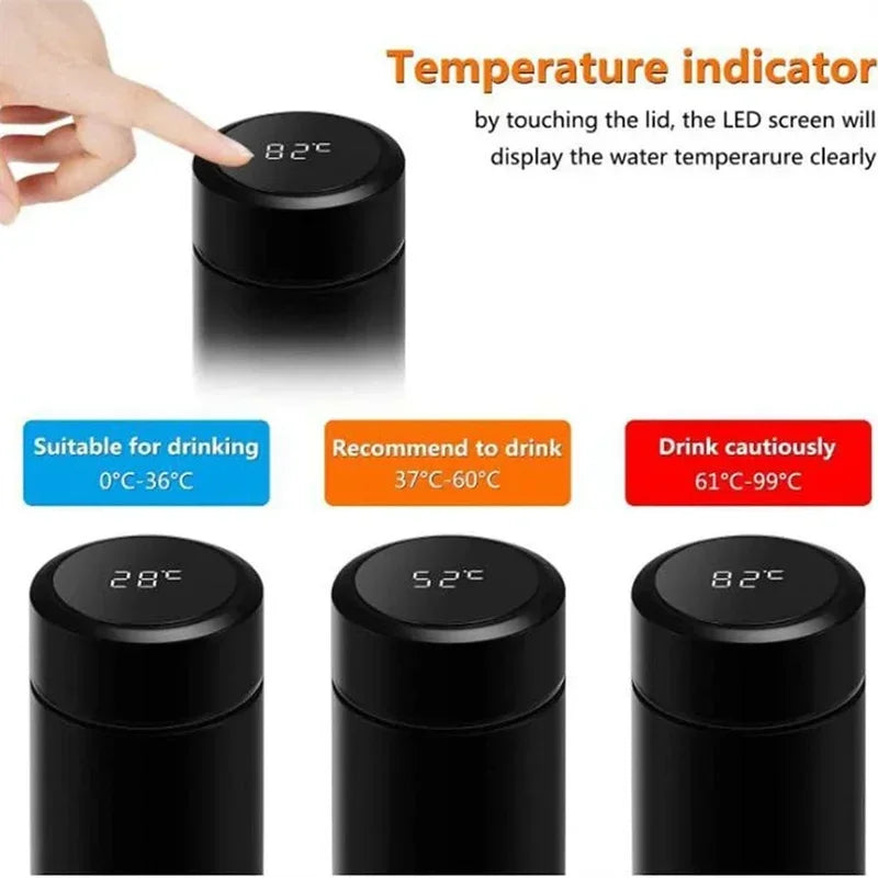 "Thermos Intelligente con Display-500 ml (Acciaio Inox 304)